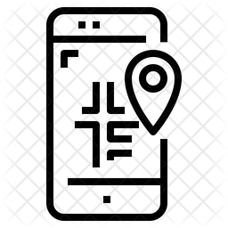 256x256 Mobile Navigation Icon Of Line Style