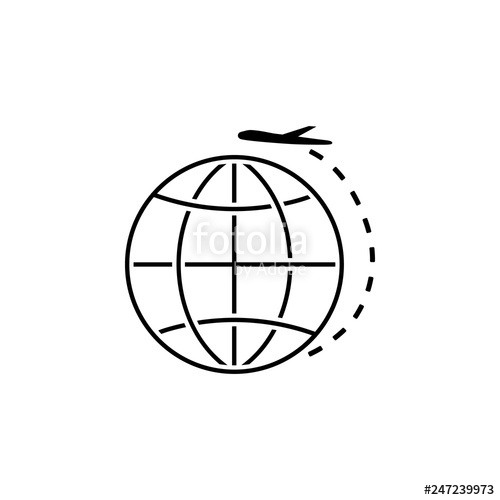 500x500 Plane, Earth, Navigation Icon Element Of Web Navigation Icon