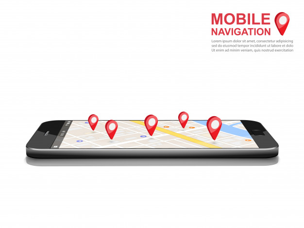 626x469 Smartphone Gps Navigation Icon Vector Premium Download