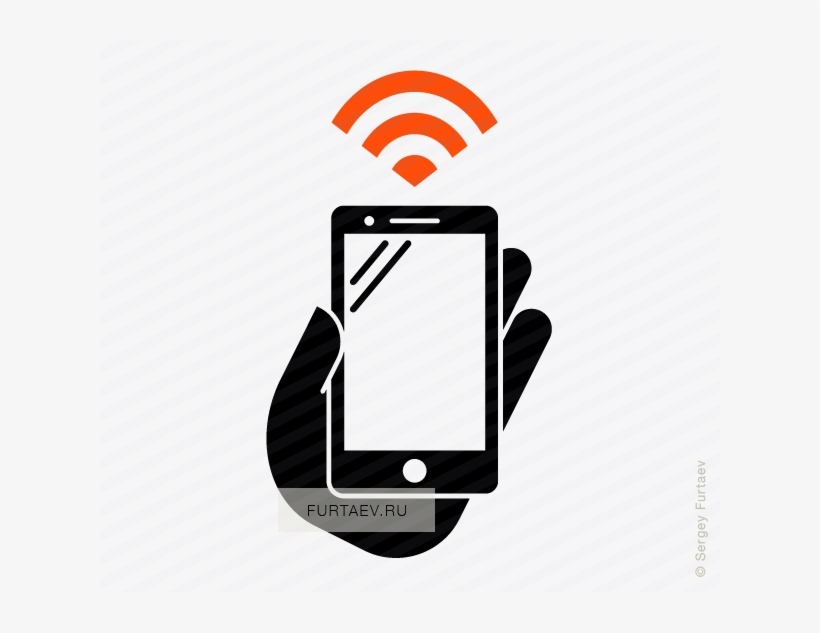 820x633 Vector Icon Of Wireless Signal Going From Mobile Phone