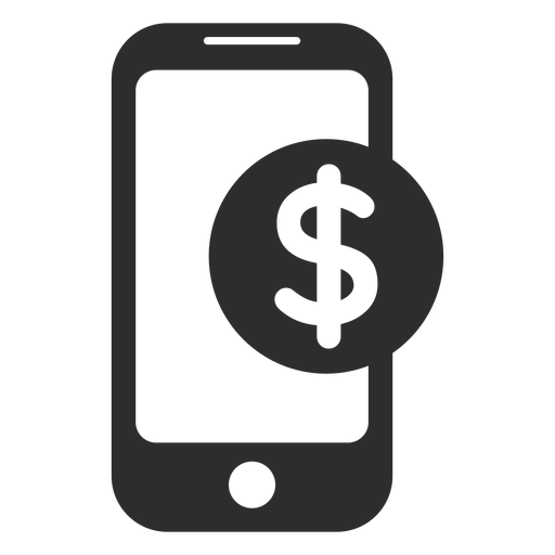 512x512 Mobile Payment Black And White Icon