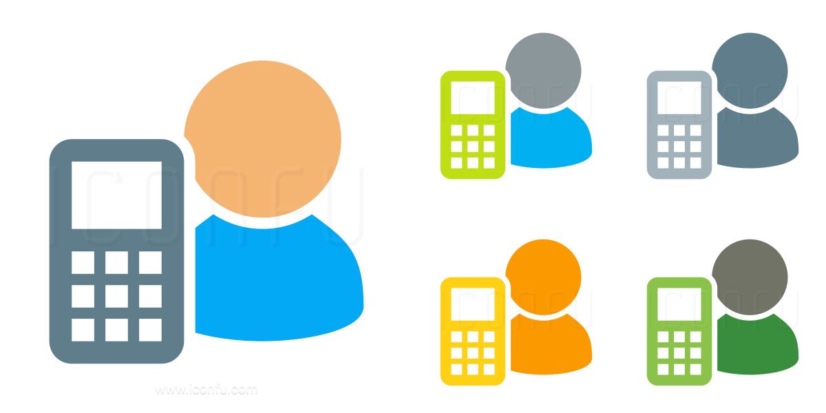 1200x600 User Mobile Phone Icon