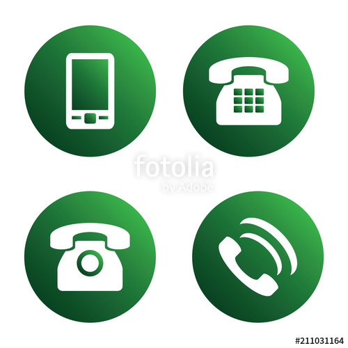 500x500 Vector Icon Set Red Phone Icons