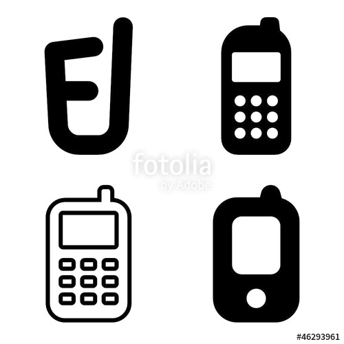500x500 Cell Phone Vector Icons Stock Image And Royalty Free Vector
