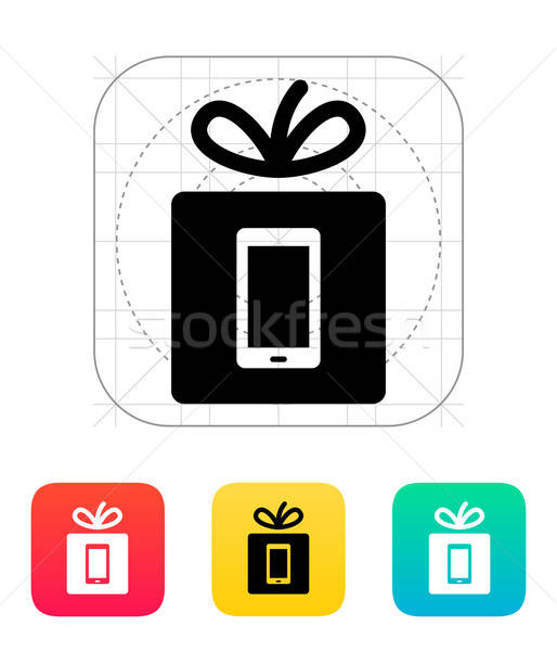 514x600 Gift Mobile Phone Icon Vector Illustration Vector Icon