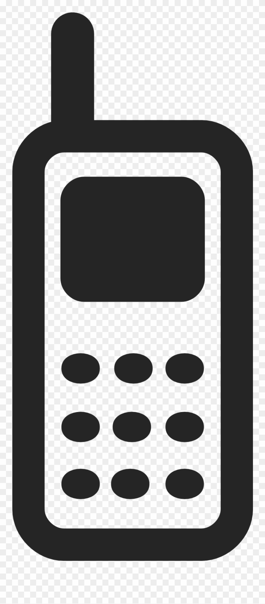 880x2001 Graphic Transparent Black White Mobile Phone