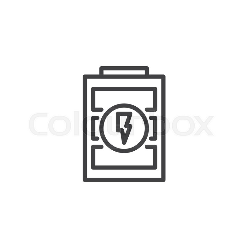800x800 Recharge Battery Notification Outline Stock Vector Colourbox