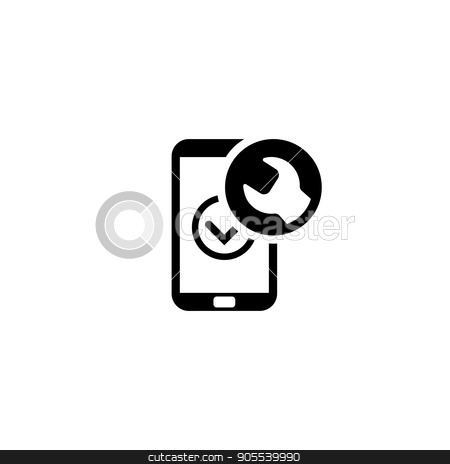 450x464 Mobile Repair Icon Flat Design Stock Vector