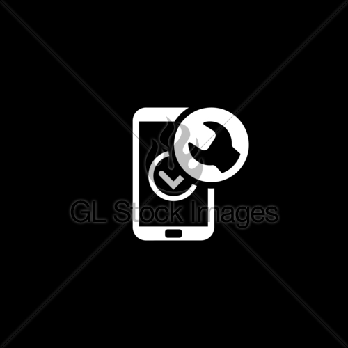 500x500 Mobile Repair Icon Flat Design Gl Stock Images
