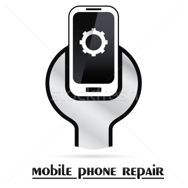 600x600 Mobile Phone Repair Icon Vector Illustration Djdarkflower