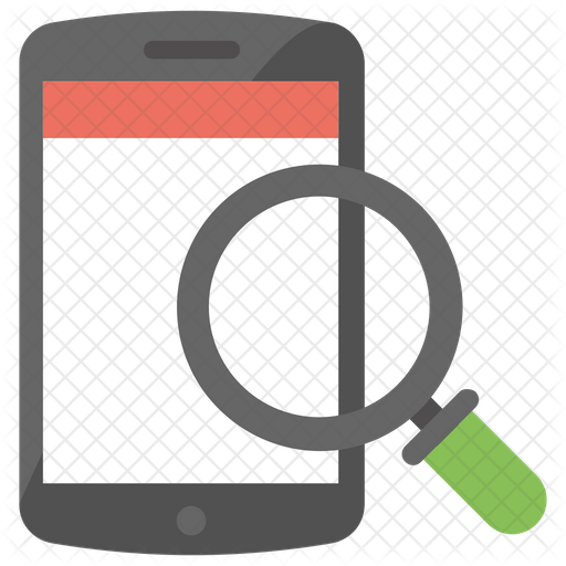 512x512 Mobile Search Icon Of Flat Style