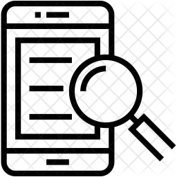 256x256 Mobile Search Icon Of Line Style