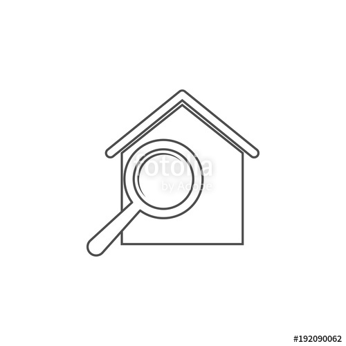 500x500 Home Search Icon Element For Mobile Concept And Web Apps Thin