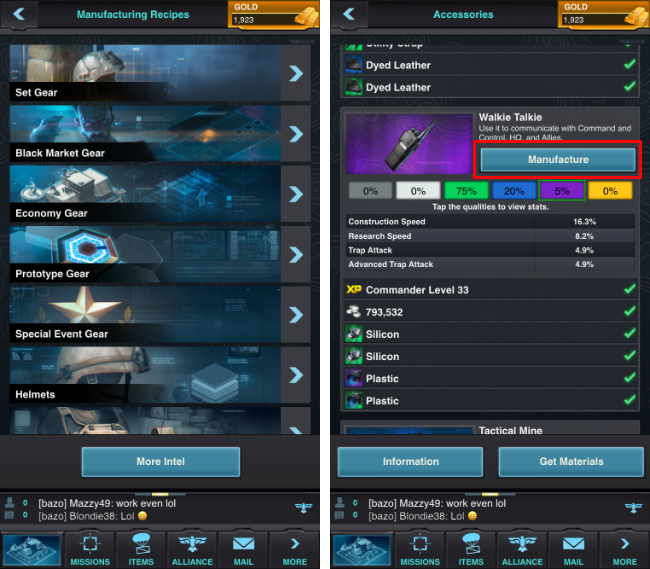 650x569 How Do I Manufacture Gear In Mobile Strike The Iphone Faq