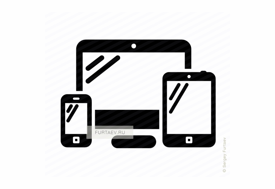 920x633 Vector Icon Of Mobile Phone, Desktop Computer And Tablet