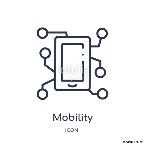 500x500 Mobility Icon From Smart Home Outline Collection Thin Line