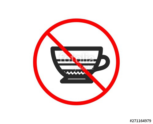 500x405 No Or Stop Mocha Coffee Icon Hot Drink Sign Beverage Symbol