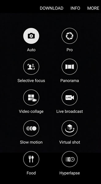 329x600 The Galaxy Phone Camera's Mode Setting