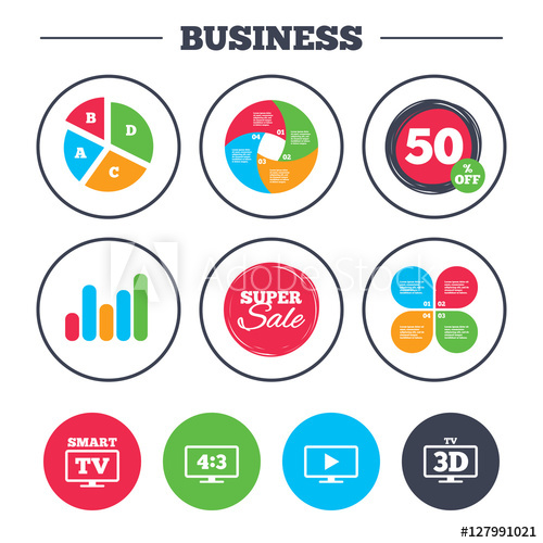 500x500 Business Pie Chart Growth Graph Smart Tv Mode Icon Aspect Ratio