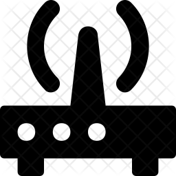 256x256 Wifi Modem Icon Of Glyph Style