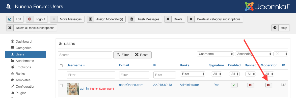 1195x396 Backend No Action When I Clicking On Moderator Icon Issue