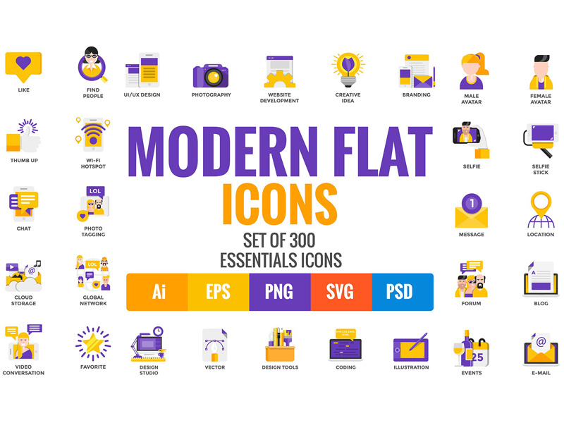 800x600 Big Collection Of Modern Icons