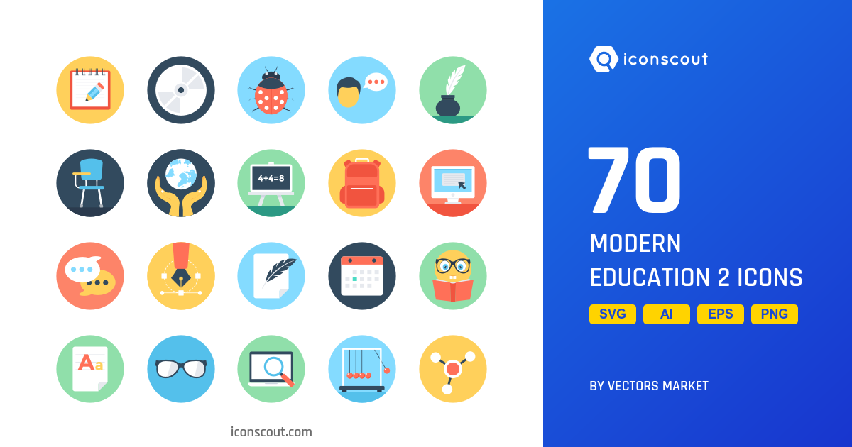 1200x630 Choose From Flat Icons From Modern Education Icon Pack
