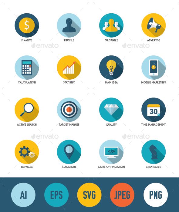 590x700 Download Free Graphicriver Flat Seo Icons
