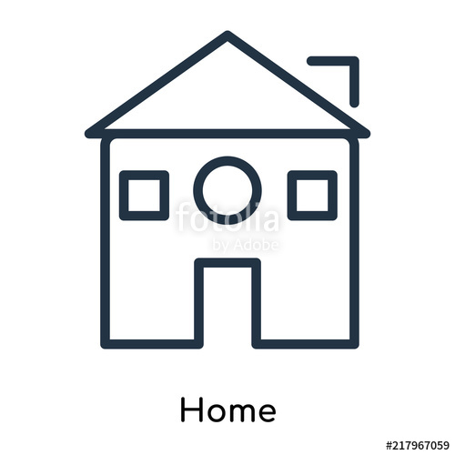 500x500 Home Icons Isolated On White Background Modern And Editable Home