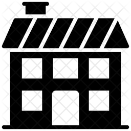 256x256 Modern House Icon Of Glyph Style