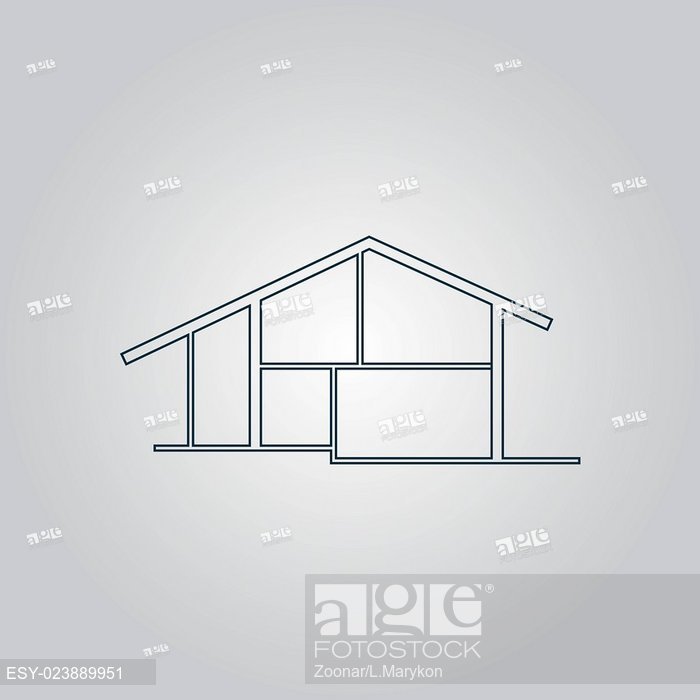 700x700 Modern House Icon, Sign And Button, Stock Photo, Picture And Low