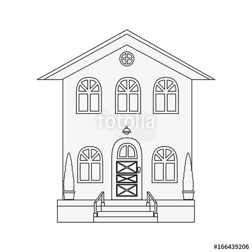 500x500 Modern House Icon Stock Image And Royalty Free Vector