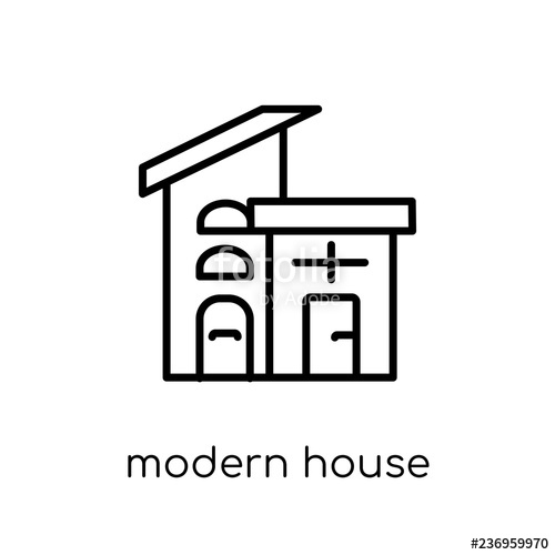 500x500 Modern House Icon From Real Estate Collection Stock Image