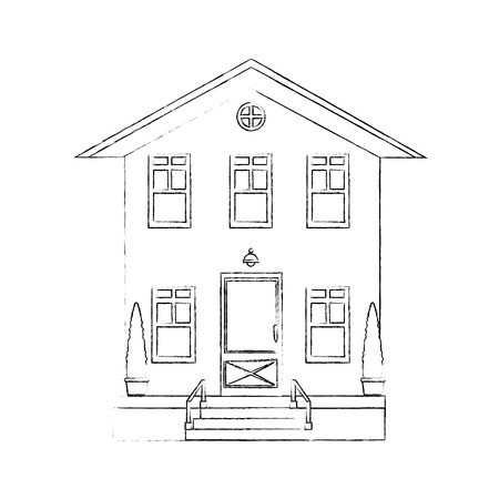 450x450 Modern House Icon Over White Background Vector Illustration