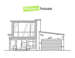 256x200 Modern House Free Vector Art