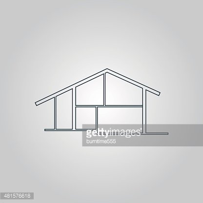 416x416 Modern House Icon, Sign And Button Premium Clipart