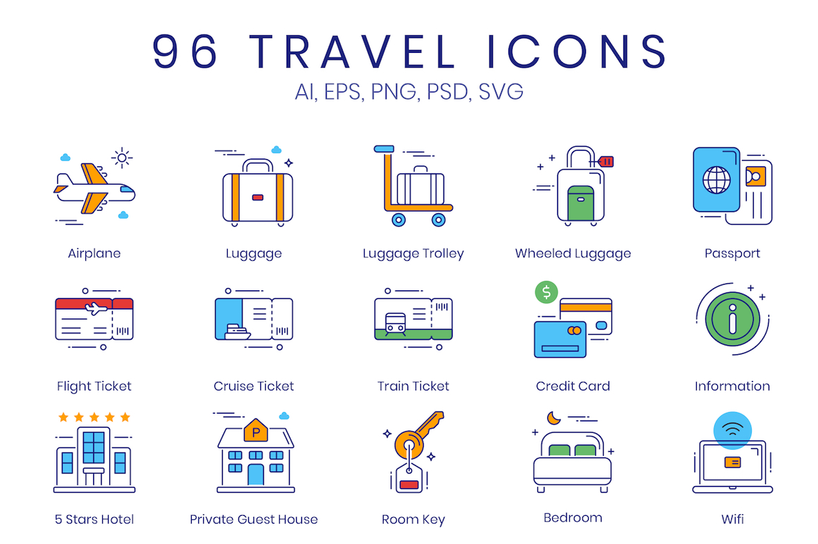 1160x772 Travel Icons