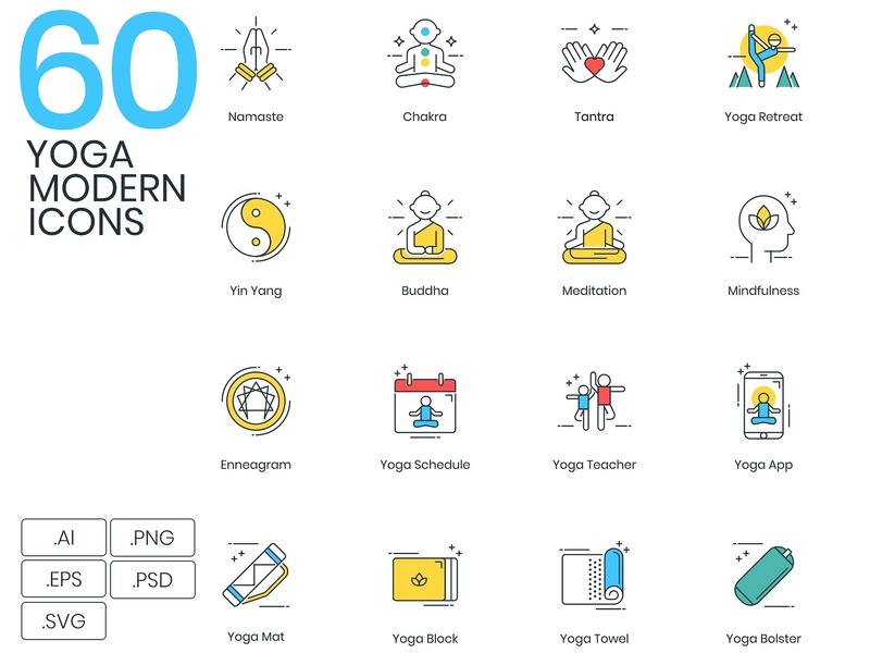 800x600 Modern Yoga Icons