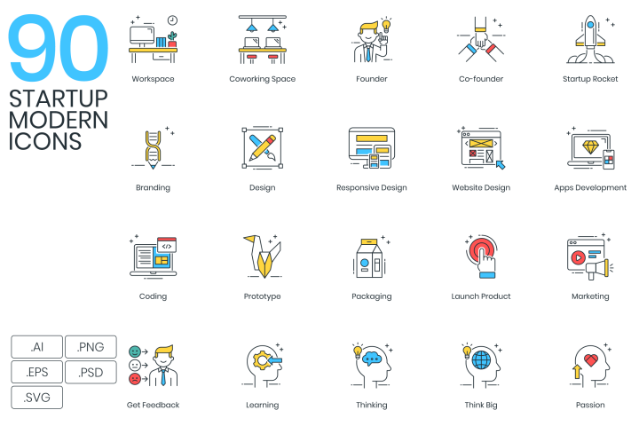 720x480 Startup Modern Icons Designbundles Icon Design, Custom