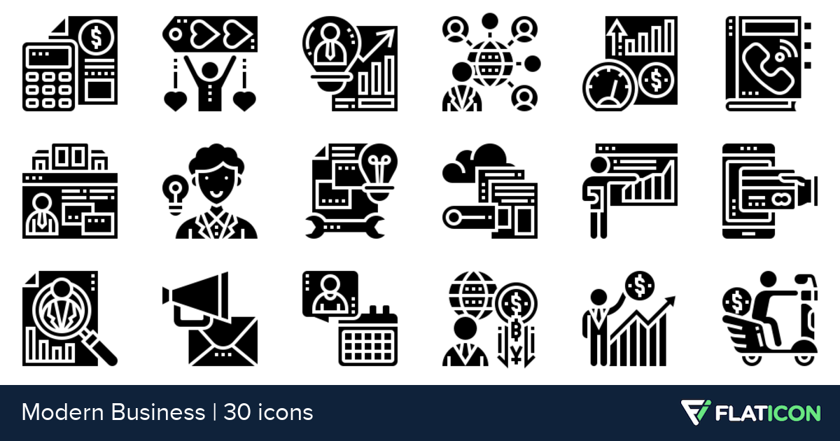 1200x630 Modern Business Free Icons