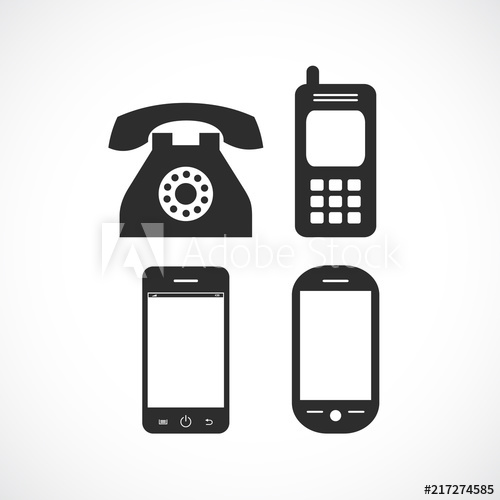 Old And Modern Phone Icon 500x500 Old And Modern Phone Icon