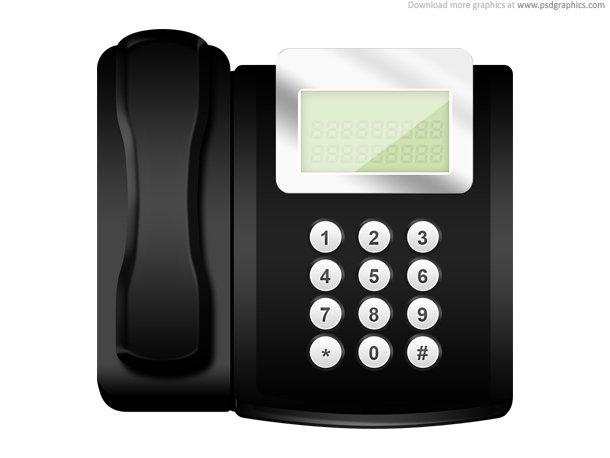 Free Modern Office Telephone Icon 610x458 Free Modern Office Telephone Icon