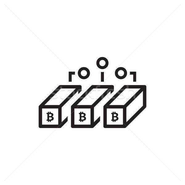600x600 Bitcoin Mining Icon Vector Illustration Vadym Nechyporenko