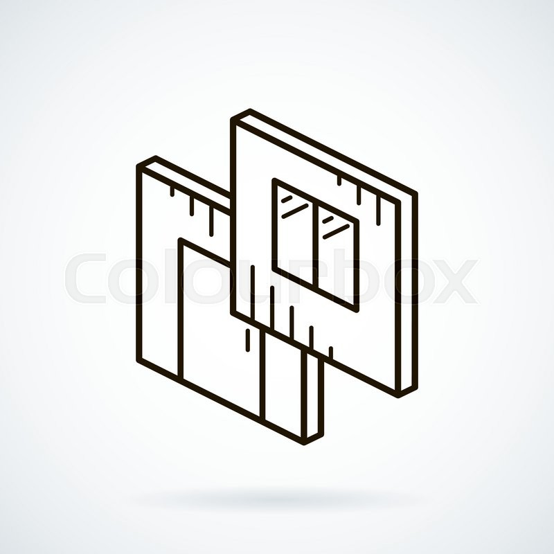 800x800 Black Isometric Line Vector Icon Stock Vector Colourbox