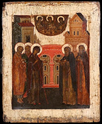 413x500 Russian Icon Of The Appearance Of The Mog