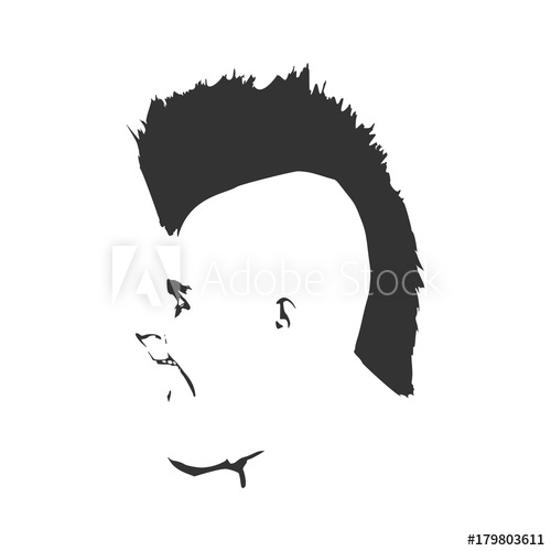 500x500 Man Avatar Profile View Male Face Silhouette Or Icon Wide Open