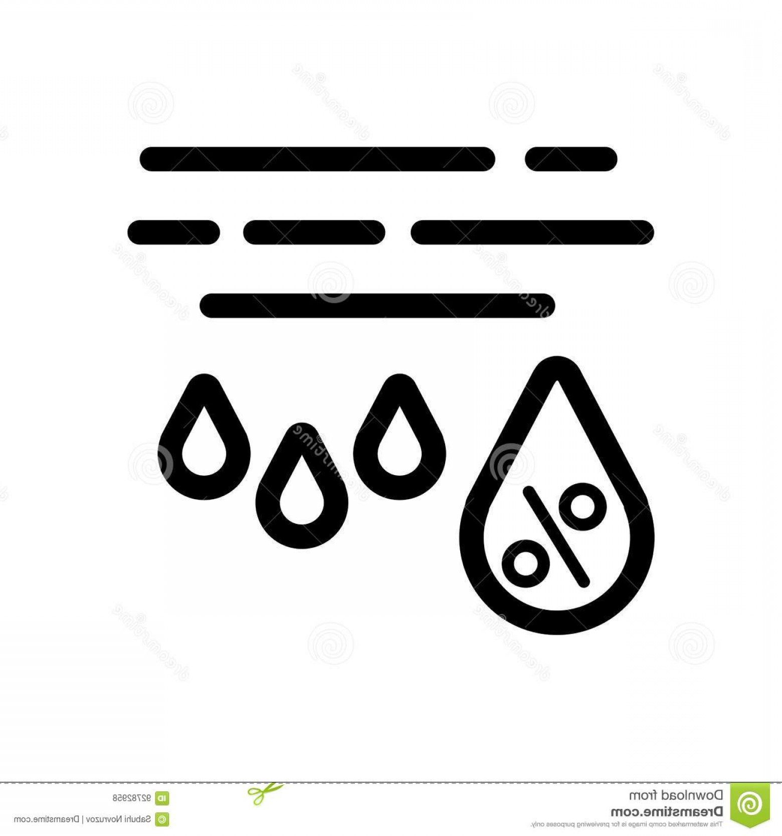 1560x1668 Stock Illustration Moisture Percentage Vector Icon Black White