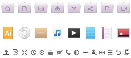 444x199 Faba Icon Set From Moka Design