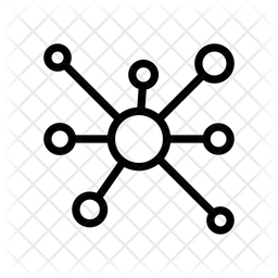 256x256 Molecule Icon Of Line Style