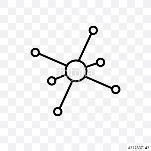 500x500 Molecule Icon Isolated On Transparent Background Simple